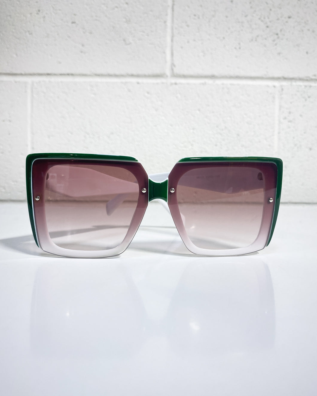 Oversized Square Sunnies in Green