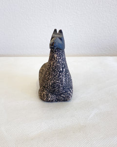 Black and White Ceramic Sitting Llama