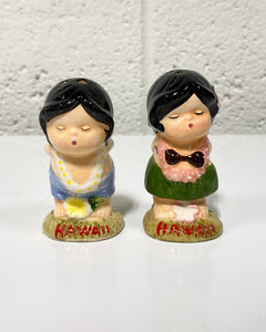 Vintage Hawaii Kissing Boy and Girl Salt and Pepper Shakers