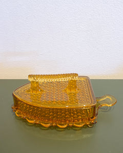 Vintage Amber Imperial Iron Candy Dish