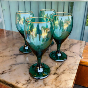 Green Glassware Set of 4