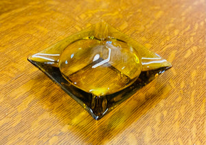 Amber Square Ashtray