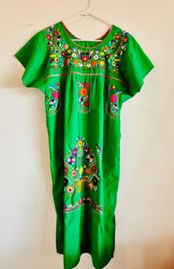 Mexican Traditional Embroidered Folk Women's Dress