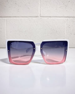 Oversized Square Sunnies in Rose