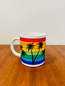 Rainbow and Palm Trees Hawaii Coffee Cup