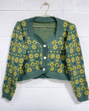 Load image into Gallery viewer, Green and Yellow Cardigan (S)
