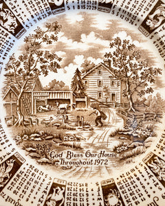 God Bless Our House Throughout 1972 Plate