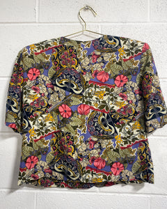 Vintage Floral Blouse and Skirt Set (8)