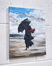 Load image into Gallery viewer, Off to The Sea with an Umbrella, Oil Painting
