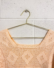 Load image into Gallery viewer, Vintage Peach Knit Sweater with Bell Sleeves
