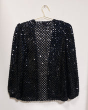 Load image into Gallery viewer, Black Sequin Knit Sweater
