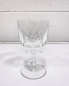 Single Cut Glass Wine Glass