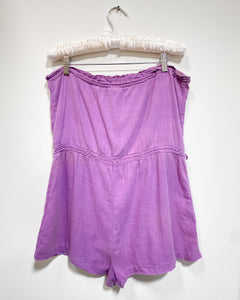 Lavender Strapless Shorts Romper (M)