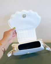 Load image into Gallery viewer, White Shell Purse with Pearl Handle
