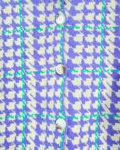 Load image into Gallery viewer, Lavender and Green Houndstooth Cardigan (L)
