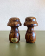 Load image into Gallery viewer, Vintage Mushroom Wooden Salt and Pepper Shakers
