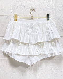 White Pleated Skort (L)