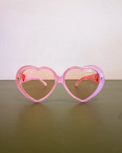 Load image into Gallery viewer, Pink Heart Glasses with Red Heart Detail
