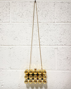 Gold Acrylic Bumpy Clutch