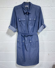 Load image into Gallery viewer, Lightweight Denim Dress with Belt
