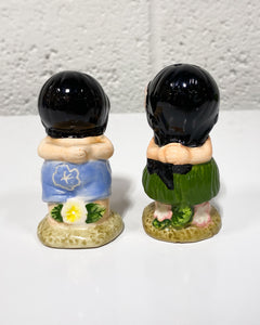 Vintage Hawaii Kissing Boy and Girl Salt and Pepper Shakers