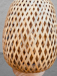 Tiki Wicker Led Table Lamp