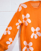 Load image into Gallery viewer, Orange Flower Power Pullover (L)
