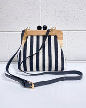 Load image into Gallery viewer, Blue and White Striped Handbag
