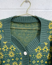 Load image into Gallery viewer, Green and Yellow Cardigan (S)
