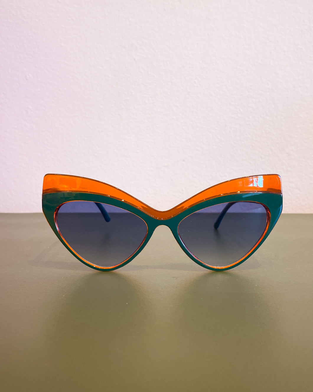 Green and Orange Cat Eye Sunnies