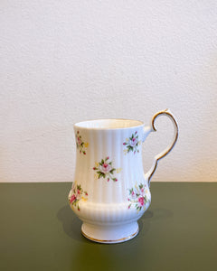 Vintage Royal Windsor Pink Floral Bone China Teacup