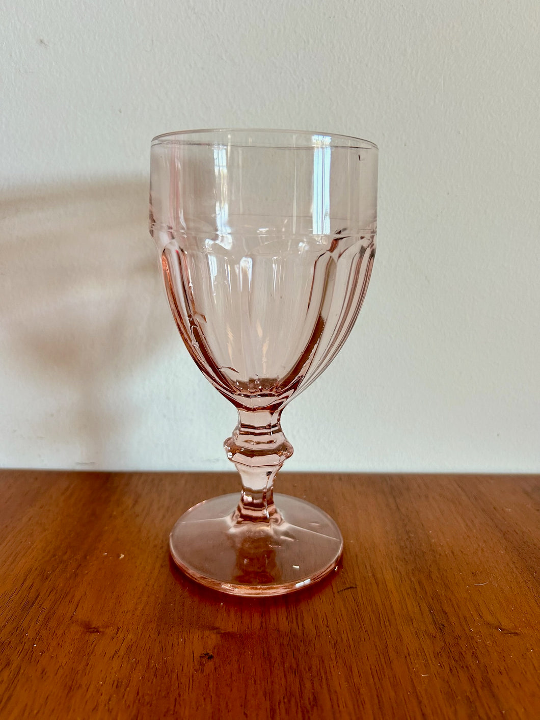 Gibraltar Pink Libbey Glass Duratuff Goblet