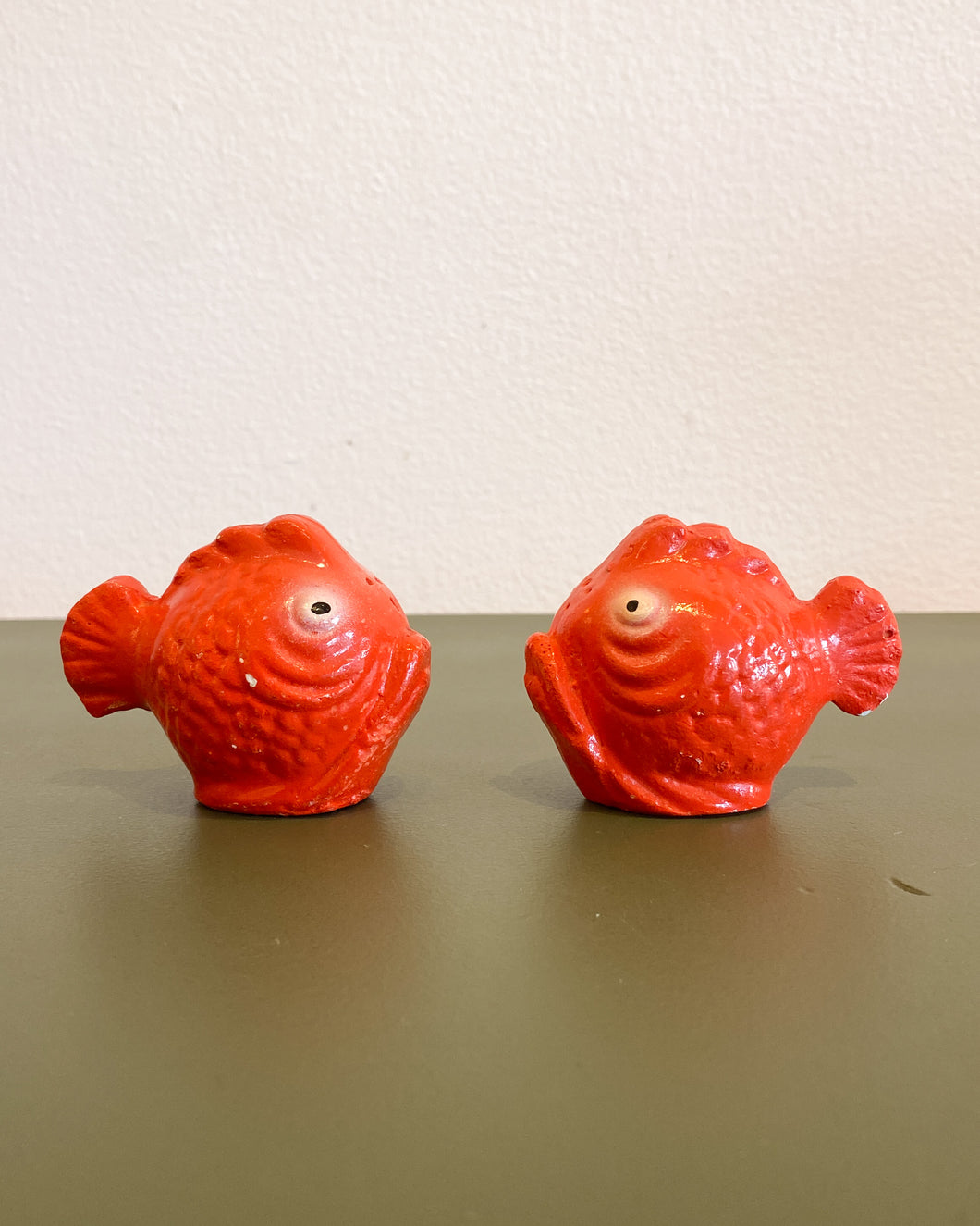 Vintage Puffer Fish Salt and Pepper Shakers