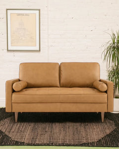 Caramelo Leather Loveseat