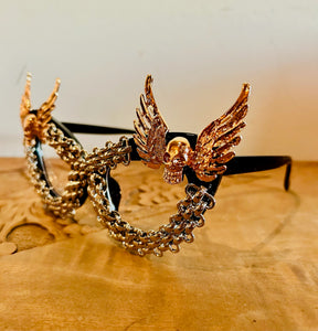 Sparkling Flying Skeletons in Bronze and Silver Cat Eye Sunnies