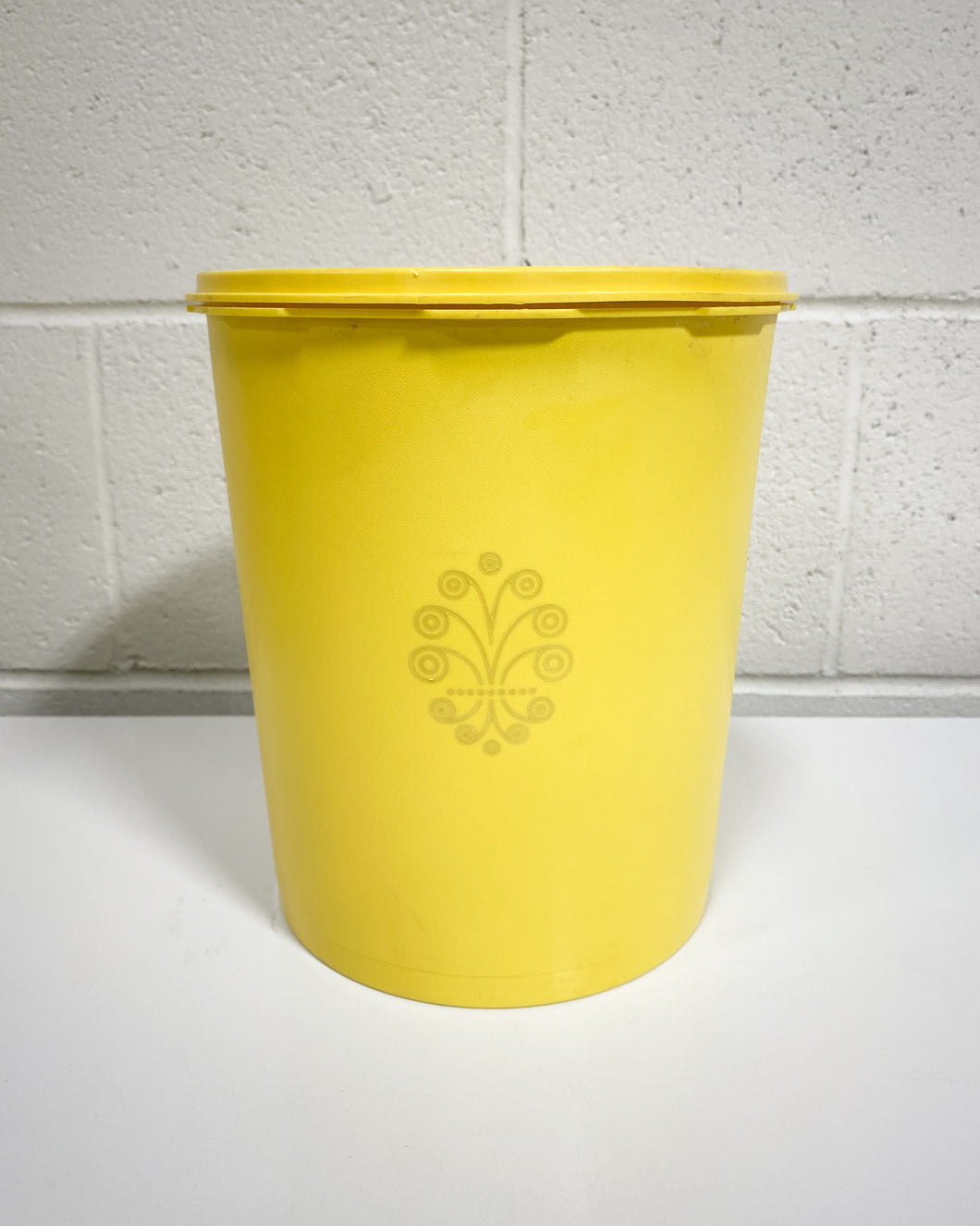 Vintage Butter Yellow Tupperware Canister - Large