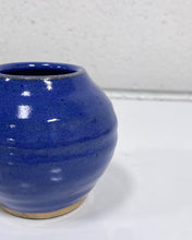 Load image into Gallery viewer, Vintage Mini Blue Ceramic Glazed Vase
