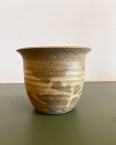 Vintage Stoneware Planter in Natural Tones