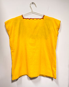 Marigold Colored Mexican Huilpil Blouse