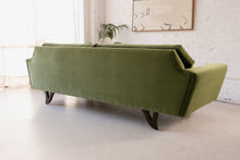 Load image into Gallery viewer, 80&quot; Desmond Walnut Framed Sofa in Olive Green
