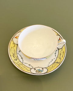 Vintage Butterfly Teacup and Saucer