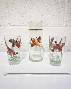 Vintage Bird Cocktail Set- 4 pieces