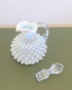 Fenton French Opalescent Glass Hobnail Cologne Bottle