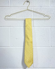 Load image into Gallery viewer, Yellow Tie with Blue Dots - Extra Long
