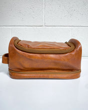 Load image into Gallery viewer, Brown Faux Leather Toiletries Bag
