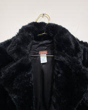 Load image into Gallery viewer, Black Faux Fur Waist Coast (L)
