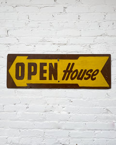 Vintage Open House Handpainted Signage