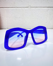 Load image into Gallery viewer, Oversized Electric Blue Glasses
