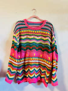 Oversized Colorful Pullover