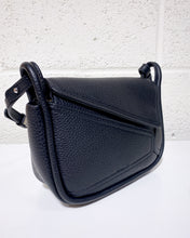 Load image into Gallery viewer, Black Diagonal Stitched Crossbody Bag
